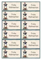 Vorschau - Mal- und Bastelvorlagen - Pinguinklasse- Weihnachtskärtchen, Geschenkanhänger - Seite 1
