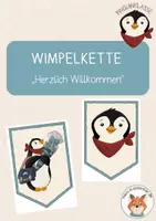 Vorschau - Poster - Pinguinklasse- Wimpelkette "Herzlich Willkommen" - Deckblatt