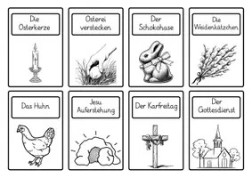 anteprima - Flashcard - Flashcard di Pasqua (in tedesco) / Bildkarten Ostern Deutsch - Pagina 3