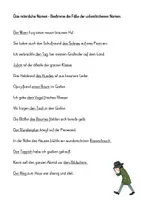 Vorschau - Arbeitsblätter - männliche Nomen - 4 Fälle - Deckblatt