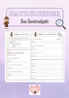 Vorschau - Arbeitsblätter - Satzglieder - Das Genitivobjekt - Deckblatt
