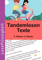 Vorschau - Arbeitsblätter - Leseflüssigkeit - Texte Tandemlesen 3. und 4. Klasse - Deckblatt