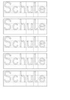 Vorschau - Arbeitsblätter - Lernwort Schule - Deckblatt