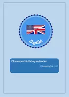 Vorschau - Arbeitsblätter - Classroom birthday calender - Deckblatt