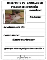 Vista previa - Hojas de trabajo - animales en peligro extinción - página 2