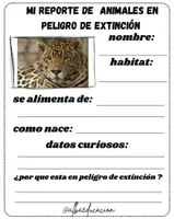 Vista previa - Hojas de trabajo - animales en peligro extinción - página 3