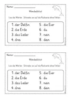 Vorschau - Arbeitsblätter - Wendediktate Klasse 1 bis zum D - für Flex und Flora - Seite 3