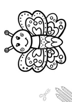 Vorschau - Mal- und Bastelvorlagen - Ausmalbilder Schmetterling Frühling, Sommer Bastelvorlage - Seite 2