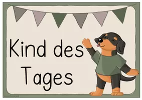 Vorschau - Merkblätter - Hundeklasse- Kind des Tages (Schilder + Moderationsfächer) - Seite 1
