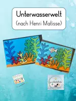 Vorschau - Mal- und Bastelvorlagen - Unterwasserwelt (nach Henri Matisse) - Deckblatt
