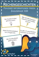 Vorschau - Aufgabenkarten - Rechengeschichten ZR 100 - Fehlende Informationen finden - Deckblatt