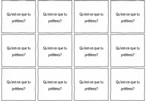 Vorschau - Aufgabenkarten - Qu‘est-ce que tu préfères? Sprechimpulskarten - Seite 1