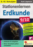 Vorschau - Stationenlernen - Stationenlernen Erdkunde Klasse 9-10 | Nordamerika, Südamerika, Klimazonen, Gebirge, Flüsse, Gradnetz | Erdkunde Sekundarstufe I Klasse 9-10 Lösungen - Deckblatt