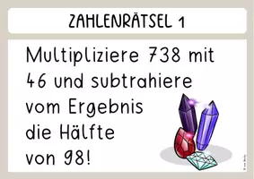 Vorschau - Arbeitsblätter - Zahlenrätsel Klasse 4 - Seite 1
