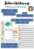 Vorschau - Arbeitsblätter - Schreibübung Merkspaziergang Sch/sch - Deckblatt