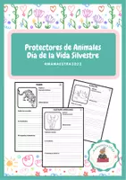 Vista previa - Hojas de trabajo - Protectores de los animmales. Día de la Vida Silvestre - Portada