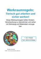 Vorschau - Poster - Werkraumregeln – Tierisch gut und sicher werken! - Deckblatt