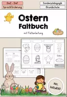 Vorschau - Arbeitsblätter - Ostern Faltheft Faltbuch - DaZ DaF Sprachförderung - Deckblatt