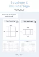 Vorschau - Arbeitsblätter - Bauunterlagen und Baupläne - Würfelgebäude - Seite 1