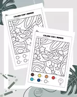 anteprima - Esercizi - Colora con i numeri - CARNEVALE - Pagina 1