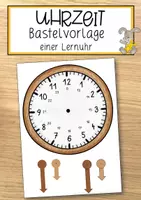 Vorschau - Mal- und Bastelvorlagen - Uhrzeit Kleines Set mit 6 Materialien - Seite 3