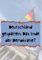Vorschau - Arbeitsblätter - Deutschland gespalten: Das Ende der Demokratie? - Deckblatt