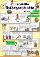 Vorschau - Arbeitsblätter - Leporello Ostergeschichte Klasse 3 Ethik Religion Ostern - Deckblatt