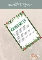 Vorschau - Arbeitsblätter - Kreative Schreibaufgaben zum Thema Weihnachten - Deckblatt