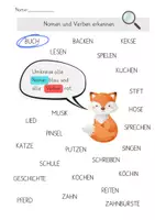 Vorschau - Arbeitsblätter - Nomen und Verben unterscheiden mit Lösungen und Tippkarten - Seite 3