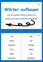 Vorschau - Fördermaterial/Inklusion - Lesetraining: Wörter aufbauen - Lesekarten - Seite 1