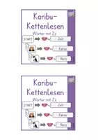 Vorschau - Stationenlernen - Kettenlesen / Partnerlesen Zz, passend zu Karibu 1, 1.Klasse - Seite 2