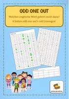 Vorschau - Stundenentwürfe - Odd one out - Welches englische Wort passt nicht? - Deckblatt