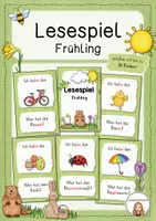 Vorschau - Spiele - Lesespiel - Frühling (Klasse 1/2) - Deckblatt
