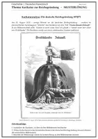 Vorschau - Arbeitsblätter - Arbeitsblatt Geschichte Sek II: Karikatur Reichsgründung (mit Lösung) - Deckblatt