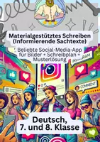 Vorschau - Arbeitsblätter - Instagram – Materialgestütztes Schreiben - Deckblatt