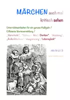 Vorschau - Stundenentwürfe - Werte vermittelnde Unterrichtseinheiten: Märchen auch mal kritisch sehen - Deckblatt