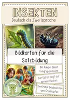 Vorschau - Fördermaterial/Inklusion - INSEKTEN Bildkarten für die Satzbildung - Deckblatt