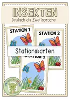 Vorschau - Bildkarten - INSEKTEN Stationskarten - Deckblatt