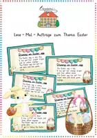 Vorschau - Fördermaterial/Inklusion - Lese-Mal-Aufträge zum Thema "Easter" - Deckblatt