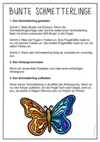 Vorschau - Arbeitsblätter - Schmetterlinge im Frühling - 3D Kunstprojekt zum Thema Warme & Kalte Farben - Seite 1
