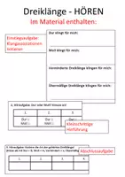 Vorschau - Arbeitsblätter - Dreiklänge Hören (Übungsblatt) - Seite 1