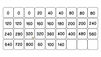 Aperçu - Jeux - Les tables de 2 4 8 (dizaines) - Page 3