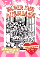 Vorschau - Arbeitsblätter - Frühlingsmotive Mandala Kunstidee Ausmalbilder Kunst Pop Art - Deckblatt