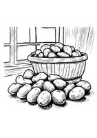 Vorschau - Mal- und Bastelvorlagen - Ausmalbilder Kartoffeln Kunst Kartoffel Kunstidee zum Ausmalen - Seite 3