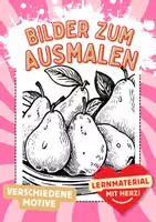Vorschau - Arbeitsblätter - Kunst Birnen Ausmalbilder Birne Kunstidee zum Ausmalen - Deckblatt