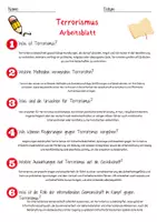 Vorschau - Arbeitsblätter - Terrorismus Arbeitsblatt 7. & 8. Klasse Extremismus AB mit Lösungen - Seite 2