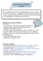 Vorschau - Merkblätter - Arbeitstechnik: Einen Innerer Monolog schreiben - Seite 1