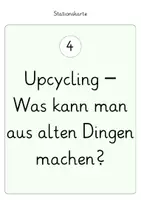 Vorschau - Arbeitsblätter - BNE: Upcycling - ABs, Bildkarten, Praxisaufgabe, fachspezifische Leistung - Seite 1