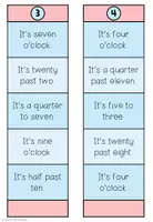 Vorschau - Spiele - Telling the time - read and show the time (+ Vorlage zum Bearbeiten) - Seite 3
