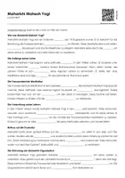 Vorschau - Arbeitsblätter - Maharishi Mahesh Yogi (Lückentext, Erklärvideo, Übungen) - Deckblatt